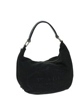 Authentic PRADA Shoulder Bag Nylon Black